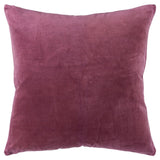 22" Raspberry Cotton Velvet Throw Pillow