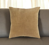 22" Gold Cotton Velvet Throw Pillow