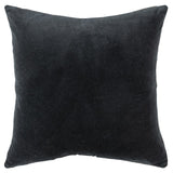 22" Black Cotton Velvet Throw Pillow