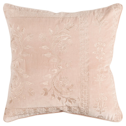 20" Blush Cotton Throw Pillow