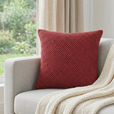 20" Merlot Cotton Throw Pillow with Nubby Texture