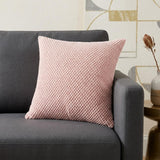 Blush Pink Nubby Textured Modern Throw Pillow