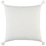 20" White Tonal Abstract Stripe Throw Pillow