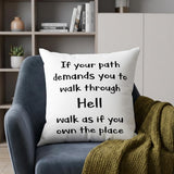 Black White Own The Place Decorative Throw Pillow