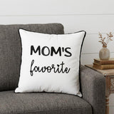 Black and White Moms Favorite Modern Throw Pillow