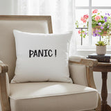 Black and White Flagship Message Throw Pillow