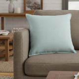 Blue Solid Light Textured Modern Throw Pillow