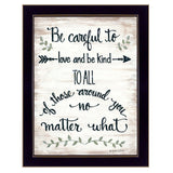 Be Careful 2 Black Framed Print Wall Art