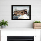 The Kissing Bridge 4 Black Framed Print Wall Art