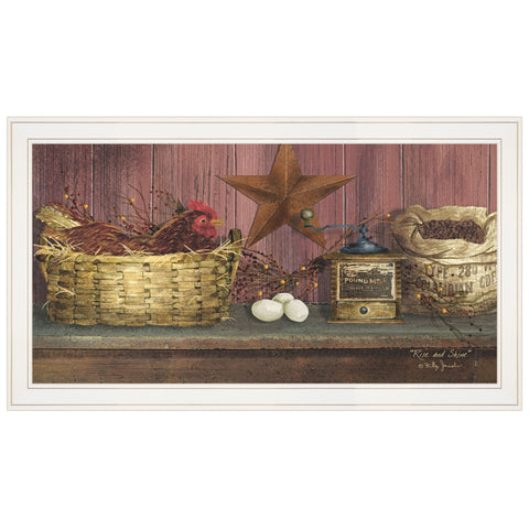 Rise and Shine 11 White Framed Print Wall Art