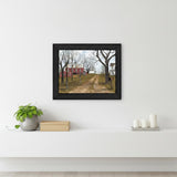 The Old Dirt Road 1 Black Framed Print Wall Art