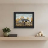 A Casual Conversation 2 Black Framed Print Wall Art