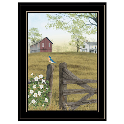 Mornings Glory 2 Black Framed Print Wall Art
