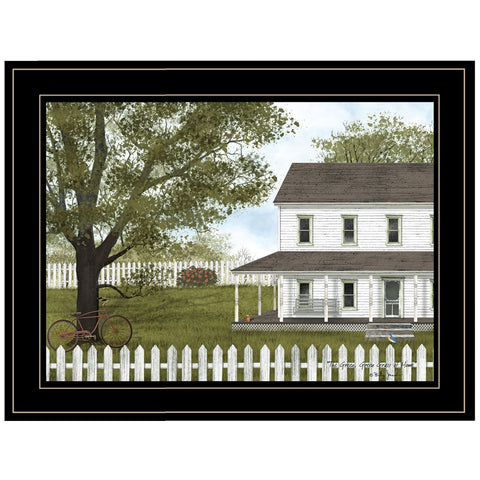 GREEN GREEN GRASS OF HOME 4 Black Framed Print Wall Art