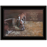 A Mother Love Horses 2 Black Framed Print Wall Art