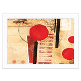 Circular Abstract 1 White Framed Print Wall Art
