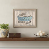Take a Bubble Bath 1 Brown Framed Print Bathroom Wall Art