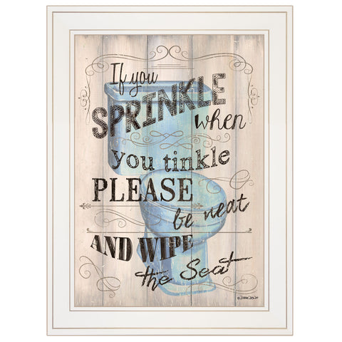 Bathroom Humor 5 White Framed Print Bathroom Wall Art