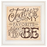 Together 2 White Framed Print Wall Art