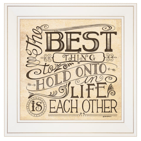 Each Other 2 White Framed Print Wall Art