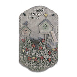 13" X 8" Gray And Ivory Bird Home Sweet Home Polyresin Wall Decor