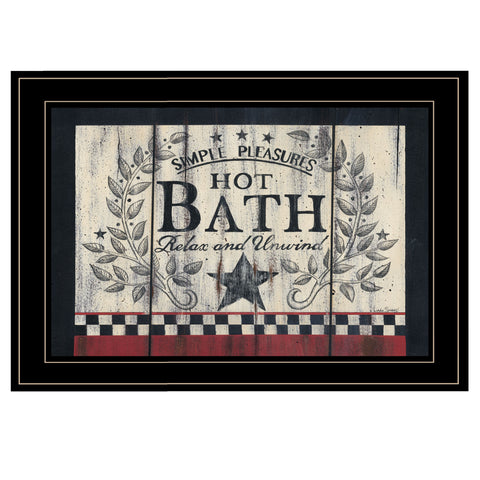 Hot Bath 14 Black Framed Print Bathroom Wall Art