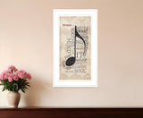 Music 4 White Framed Print Wall Art