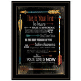 This is Your Time 2 Black Framed Print Wall Art