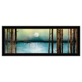 Love You to the Moon and Back 1 Black Framed Print Wall Art