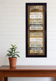 Farmhouse Rules 1 Black Framed Print Wall Art