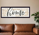 Home 5 Black Framed Print Wall Art