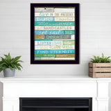 Live in the Present 6 Black Framed Print Wall Art