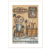 Family 10 White Framed Print Wall Art