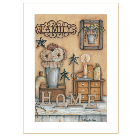 Family 10 White Framed Print Wall Art