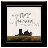 Faith Family Farming Friends 2 Black Framed Print Wall Art