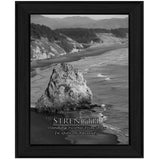 Strength 6 Black Framed Print Wall Art