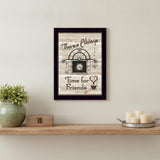Time for Friends 3 Black Framed Print Kitchen Wall Art