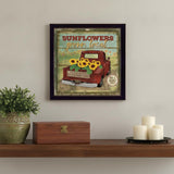 Sunflowers From the Farm 1 Black Framed Print Wall Art