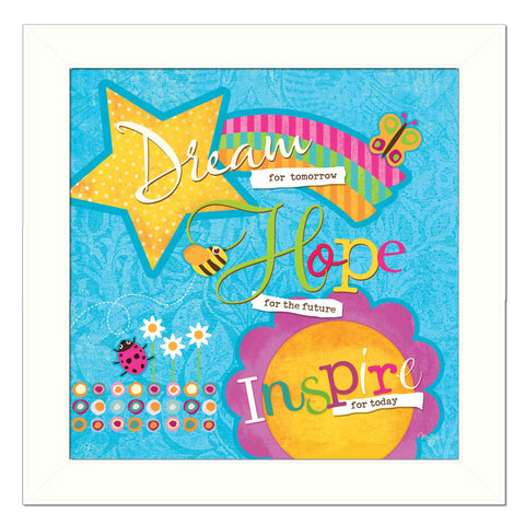 Dream For Tomorrow White Framed Print Wall Art