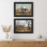 Set Of Two Country Roads 3 Black Framed Print Wall Art
