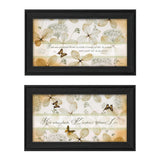 Set Of Two Plant Kindness Black Framed Print Wall Art