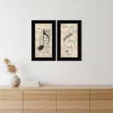 Set Of Two Music 6 Black Framed Print Wall Art