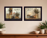 Set Of Two Blessed Gathering Black Framed Print Wall Art