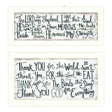 Set Of Two Thank You Lord 1 White Framed Print Wall Art