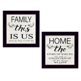 Set Of Two Family 1 Black Framed Print Wall Art