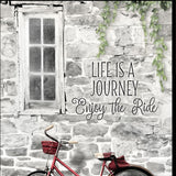 Set Of Two Romantic Bicycles 2 Black Framed Print Wall Art