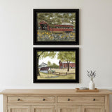 Set Of Two The Spring House 2 Black Framed Print Wall Art