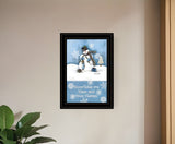 Trendy Snowman 3 Black Framed Print Wall Art