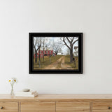 The Old Dirt Road 3 Black Framed Print Wall Art