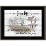 Farm Life 6 Black Framed Print Wall Art